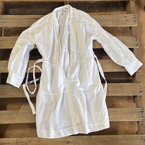 White Button-Front Jumpsuit & Romper